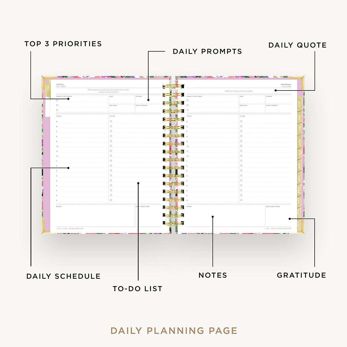 2025-26 Daily Planner: Ula Bloom