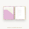 Day Designer 2025-26 daily planner: Ula Bloom cover with pocket and gold stickers