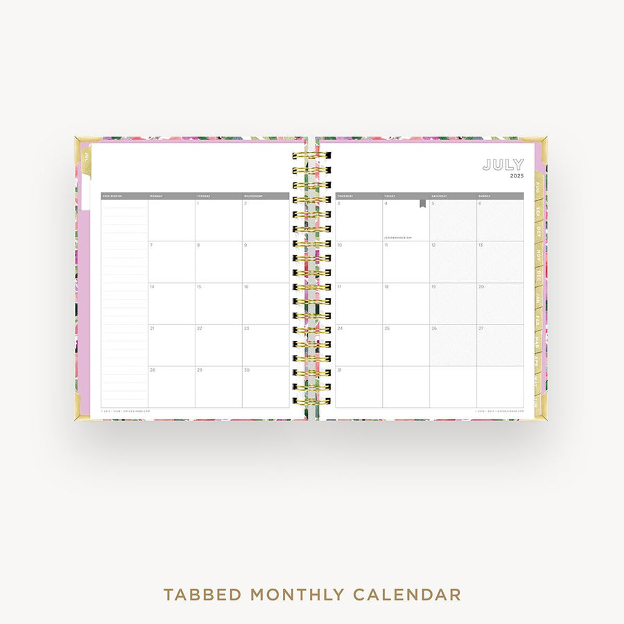 Day Designer 2025-26 daily planner: Ula Bloom cover with monthly calendar