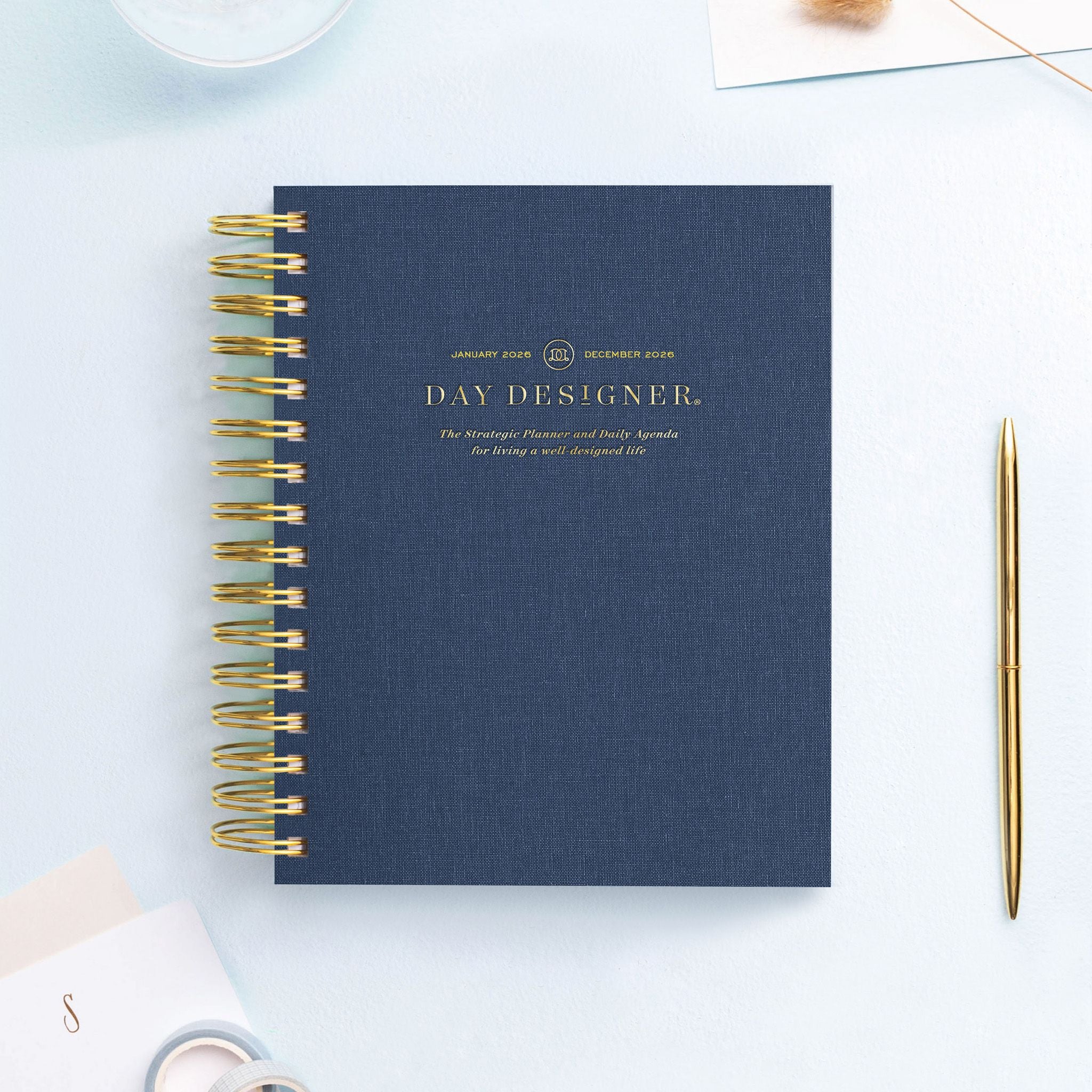 2026 Mini Daily Planner: Navy Bookcloth