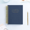 Day Designer 2026 mini daily planner: navy bookcloth beautiful cover agenda book
