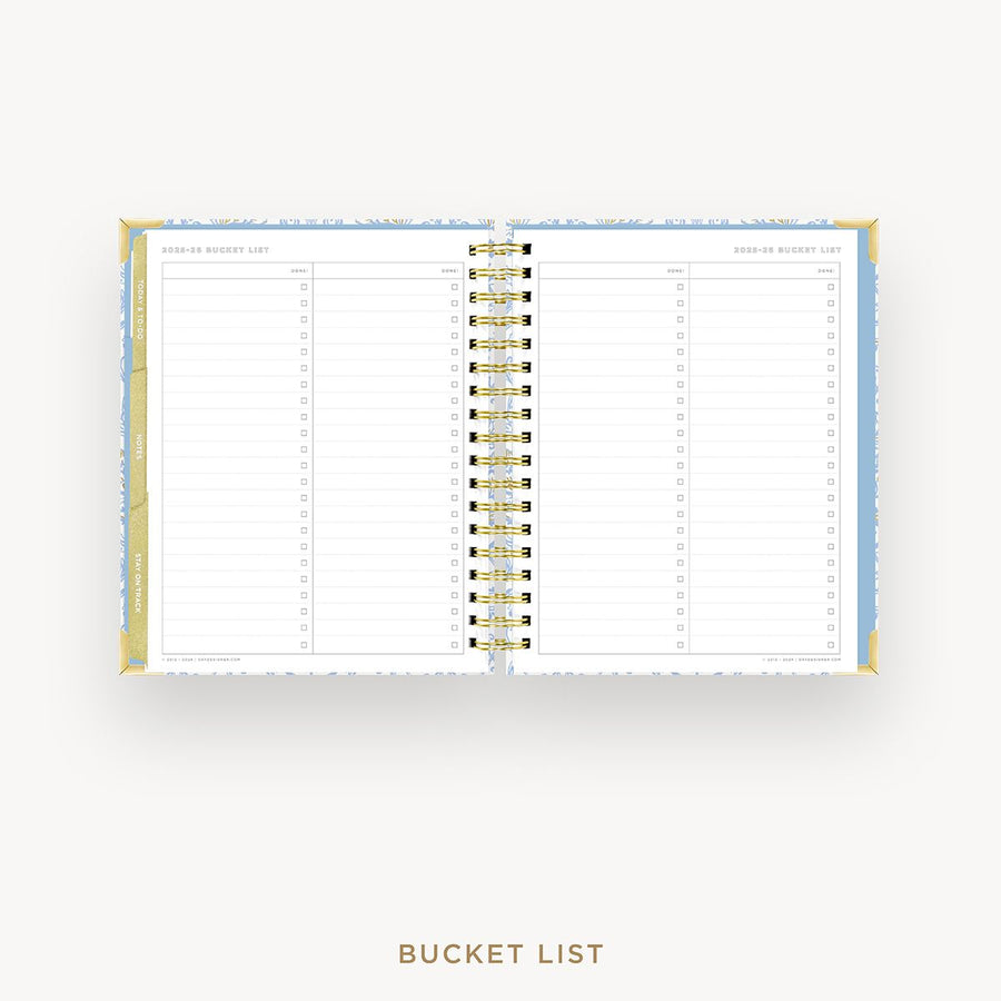 Day Designer 2025-26 weekly planner: Alicia cover with bucket list