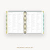 Day Designer 2025-26 weekly planner: Black Stripe cover with packing checklist