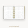 Day Designer 2025-26 weekly planner: Charcoal Bookcloth cover with 12 month calendar