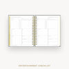 Day Designer 2025-26 weekly planner: Charcoal Bookcloth cover with entertainment party planner