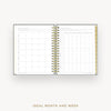 Day Designer 2025-26 weekly planner: Charcoal Bookcloth cover with ideal week worksheet