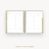 Day Designer 2025-26 weekly planner: Charcoal Bookcloth cover with undated daily planning pages