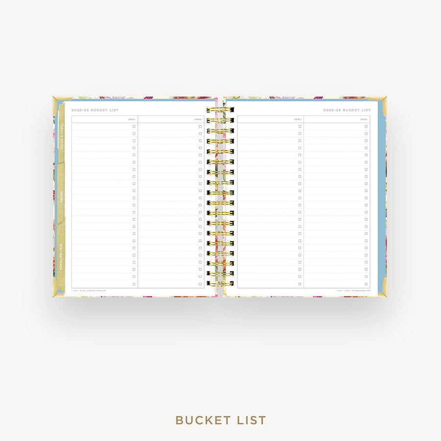 Day Designer 2025-26 weekly planner: Oh So Lovely cover with bucket list