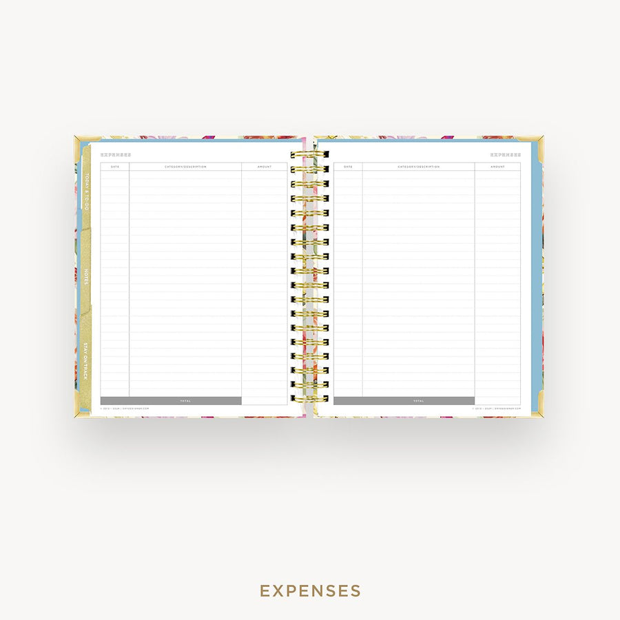 Day Designer 2025-26 weekly planner: Oh So Lovely cover with expense tracking pages