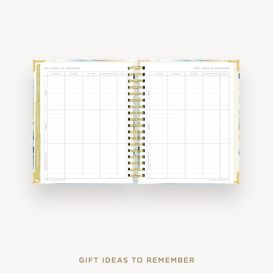 Day Designer 2025-26 weekly planner: Sea and Sky cover with gift ideas pages