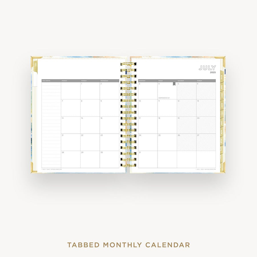 Day Designer 2025-26 weekly planner: Sea and Sky cover with monthly calendar