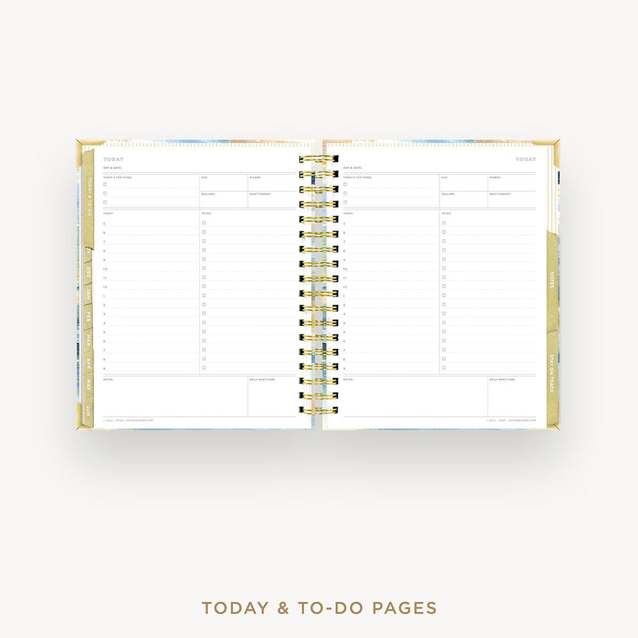 Day Designer 2025-26 weekly planner: Sea and Sky cover with undated daily planning pages