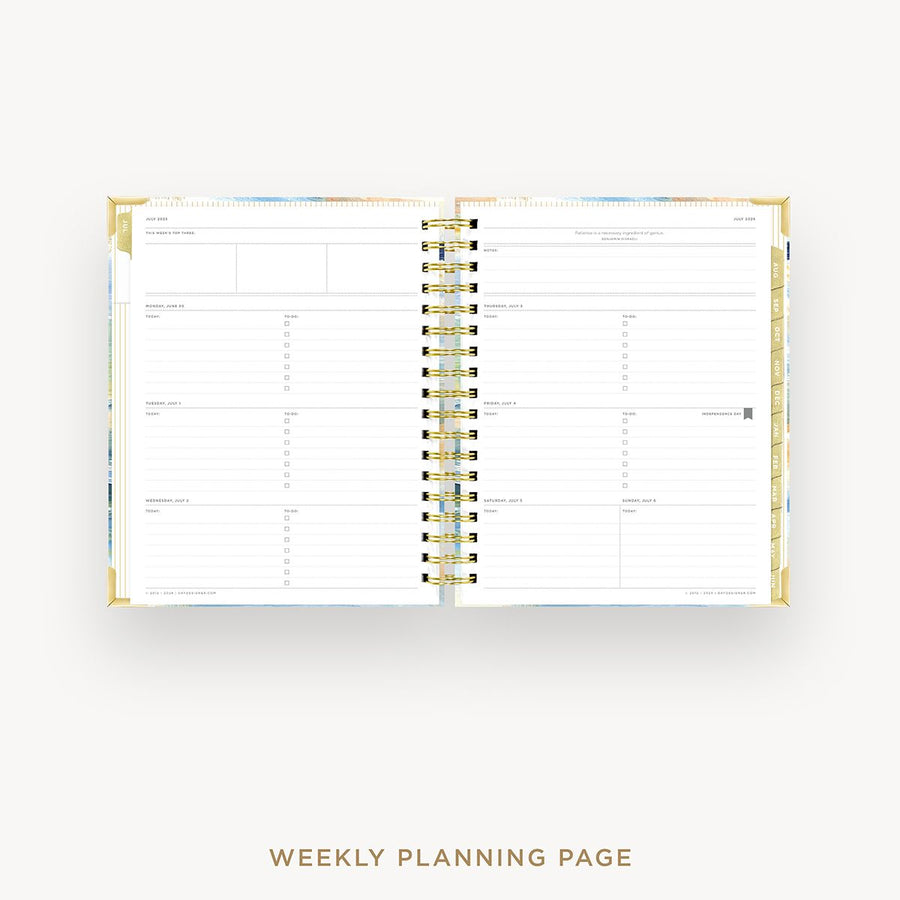 Day Designer 2025-26 weekly planner: Sea and Sky cover  with weekly planning pages