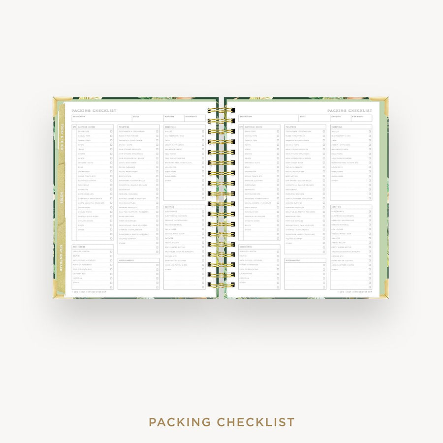 Day Designer 2025-26 weekly planner: St. Barts cover with packing checklist