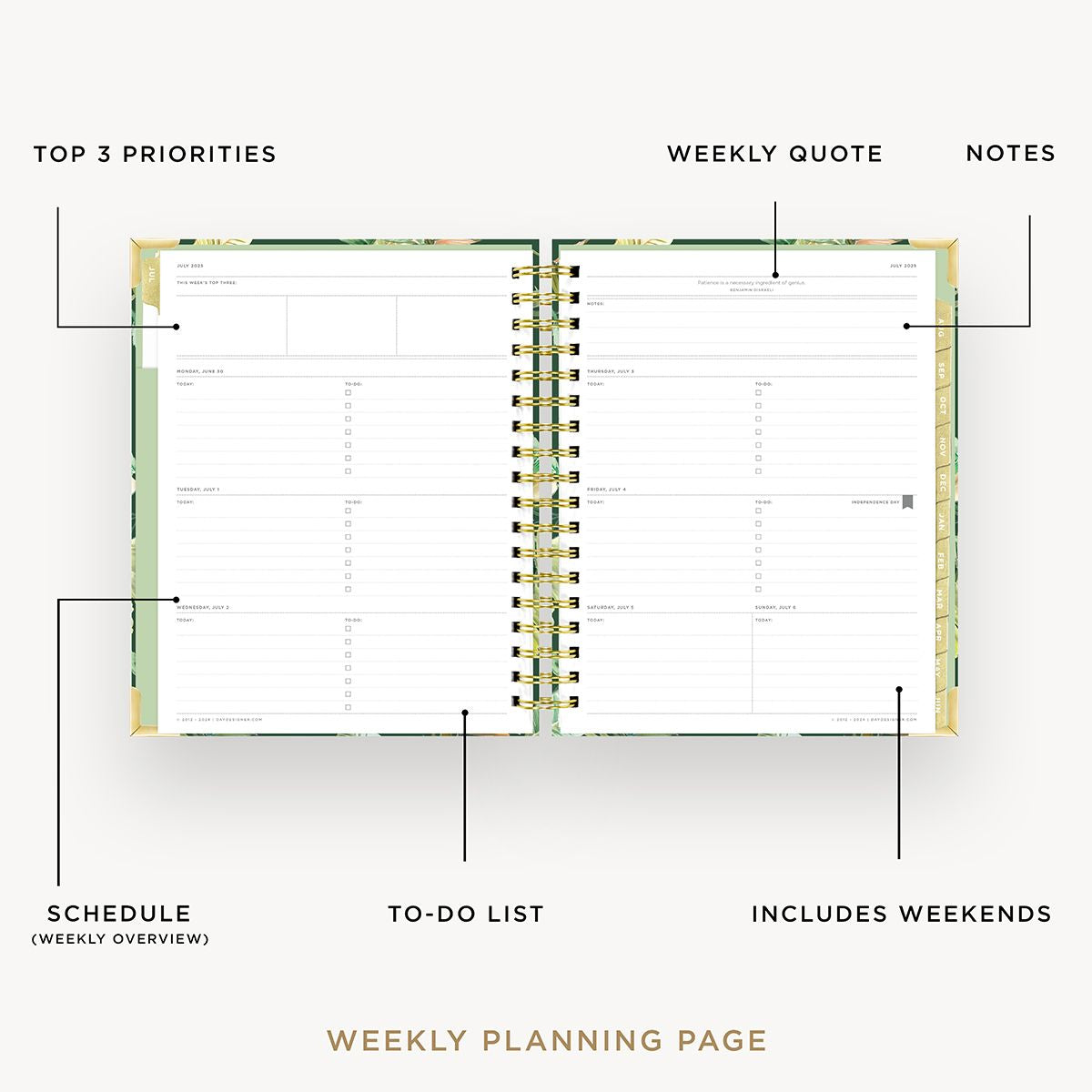 2025-26 Weekly Planner: St. Barts