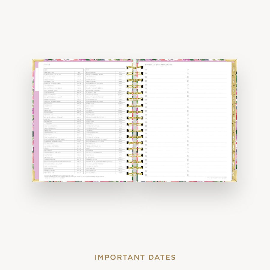 Day Designer 2025-26 weekly planner: Ula Bloom cover with holidays page