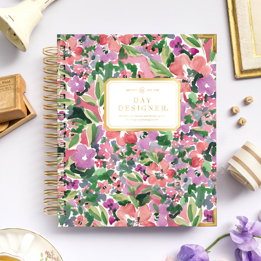 Day Designer 2025-26 weekly planner: Ula Bloom beautiful cover agenda book