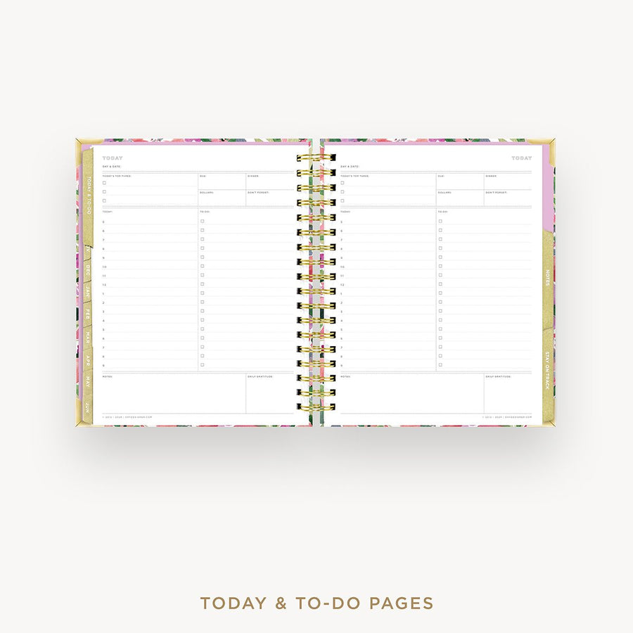 Day Designer 2025-26 weekly planner: Ula Bloom cover with undated daily planning pages