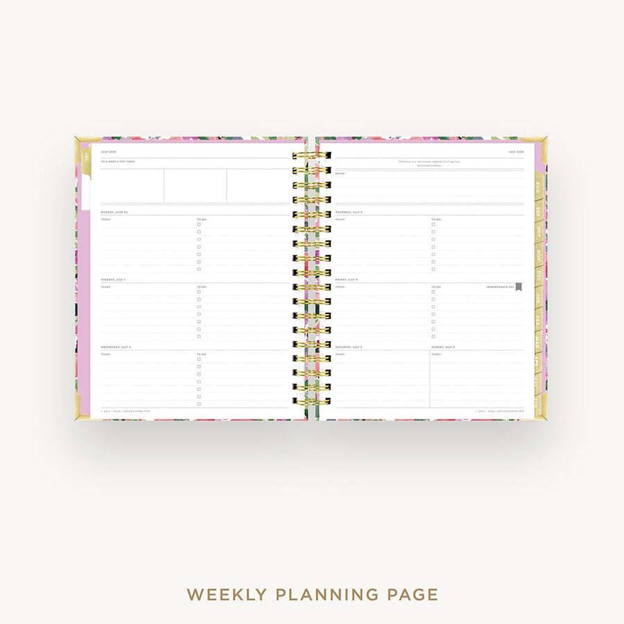 Day Designer 2025-26 weekly planner: Ula Bloom cover  with weekly planning pages