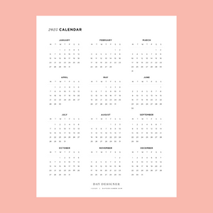 Free 2025 Calendar Printable