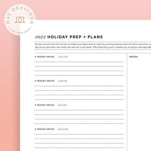 2022 Holiday Prep + Plans
