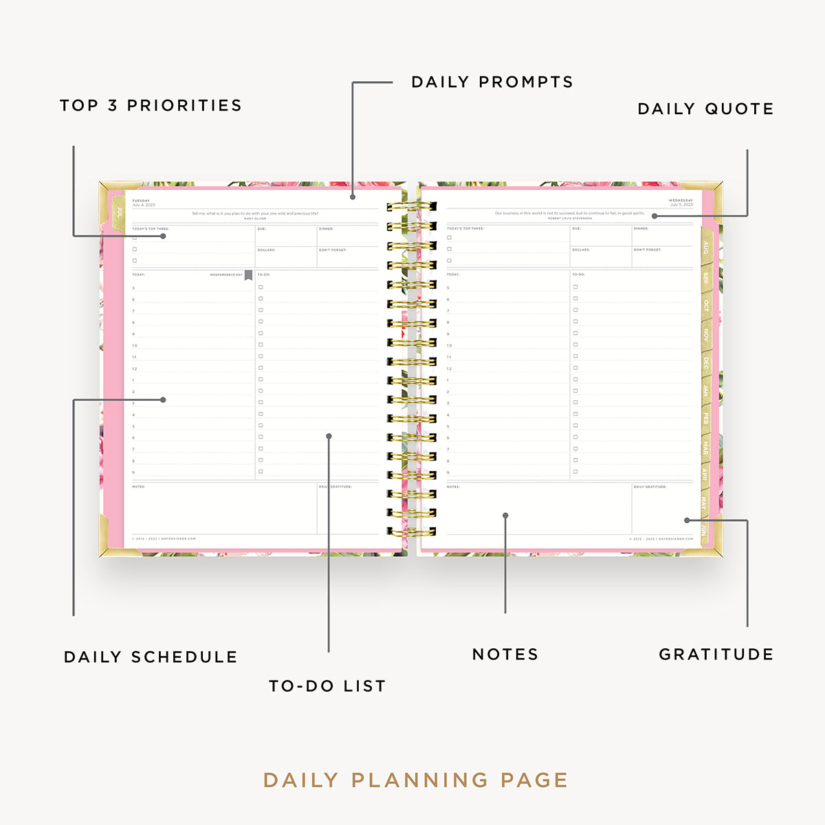 SALE) 2023-24 Mini Academic Year Daily Planner: Blurred