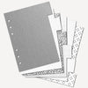A5 Planner Dividers: Black and White Tabs & Stickers Inserts
