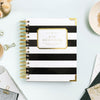 Day Designer's 2023 Daily Mini Planner Black Stripe with beautiful cover agenda book.