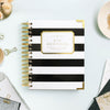 Day Designer's 2023-24 Weekly Mini Planner Black Stripe with beautiful cover agenda book.