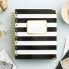 Day Designer 2023-24 Daily Planner Black Stripe with beautiful cover agenda book.