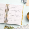 Day Designer 2023-24 Weekly Mini Planner Casa Bella opened with writing on it