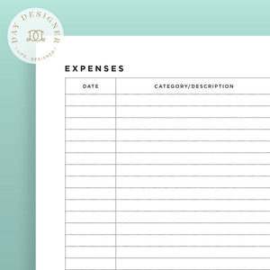 Free Expense Tracker Printable