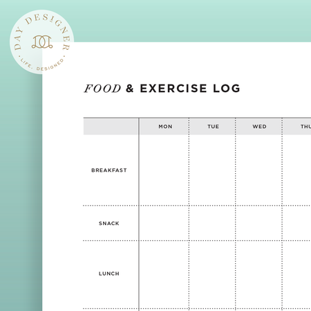 Weekly Food Chart Template