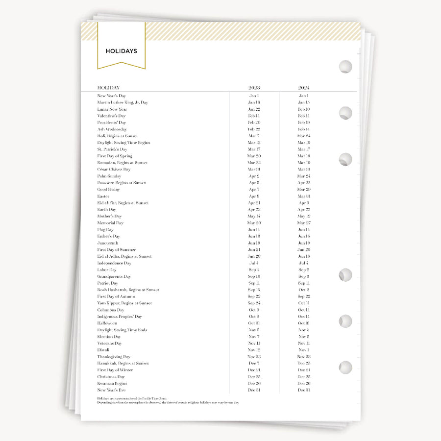 A5 Planner Inserts: 2023-24 Weekly/Monthly A5 (Academic Year)