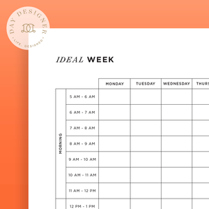 Free Ideal Week Printable