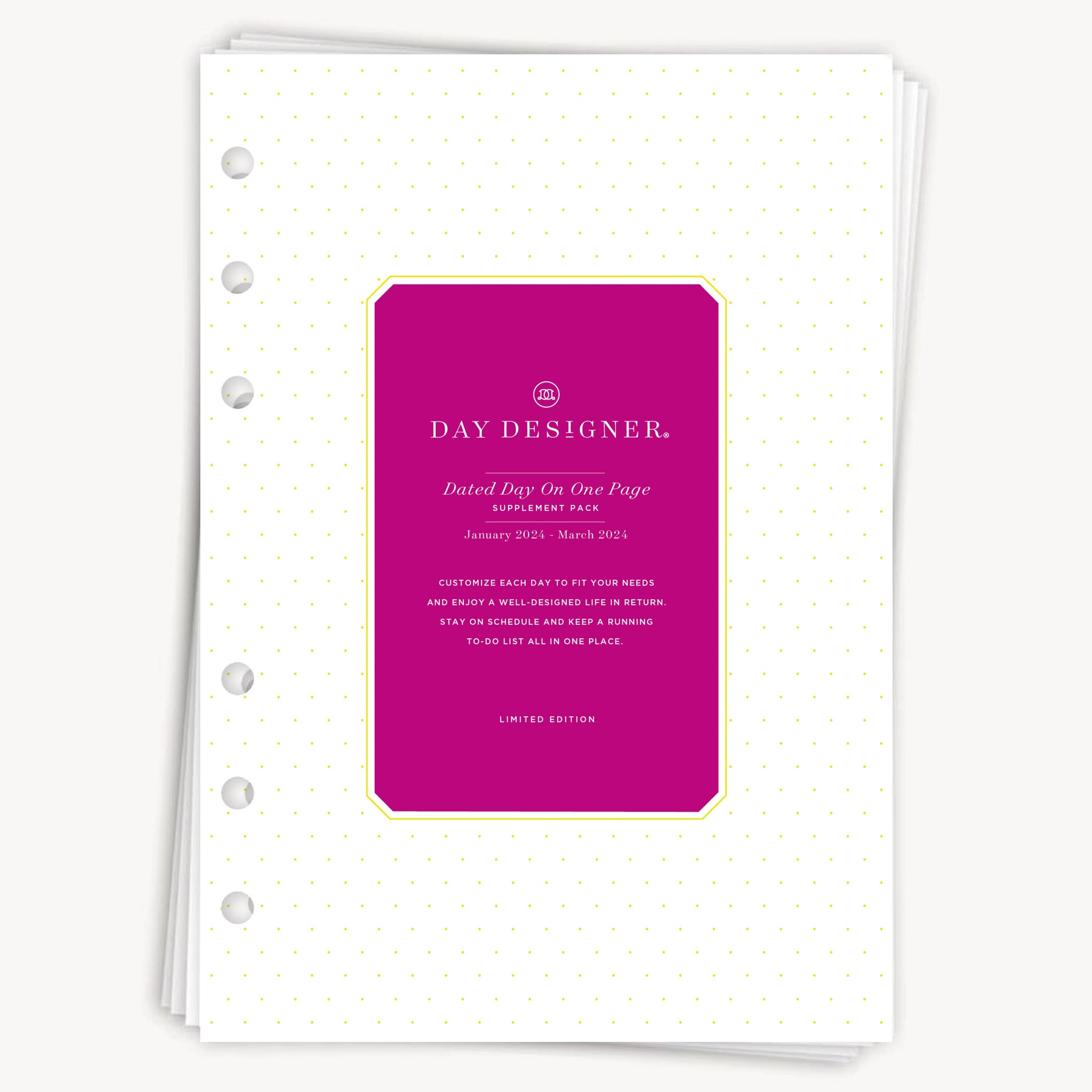 2024 DAILY Planner INSERT PACK/A5 Ring Binder Inserts 