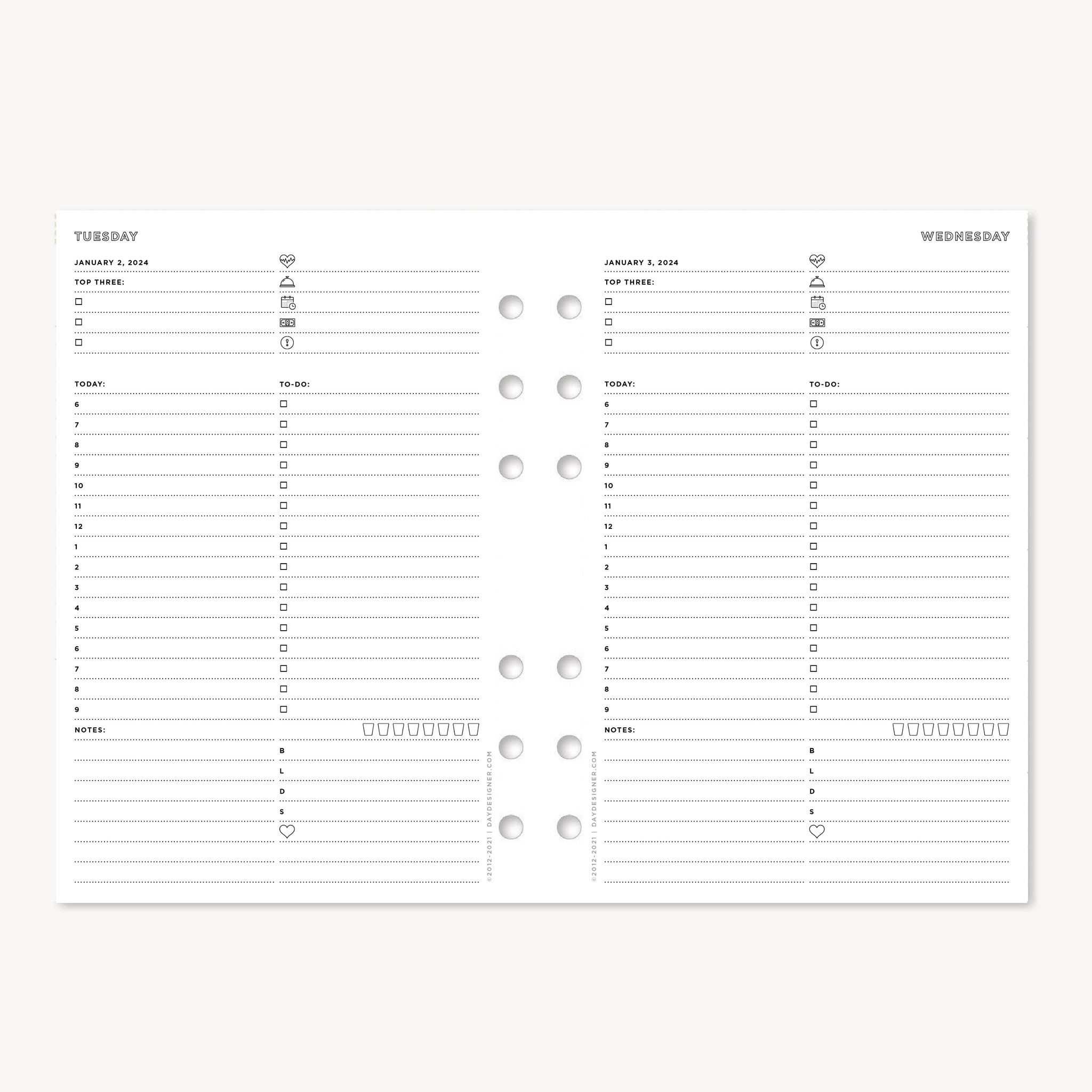 2024 Daily with Grid Planner Insert Dated DO1P