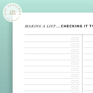 Free Making a List, Checking it Twice! Printable