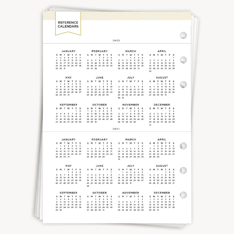 A5 Planner Inserts: 2023-24 Weekly/Monthly A5 (Academic Year)