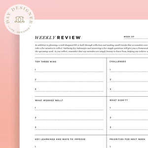 Free Weekly Review Printable