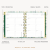 Day Designer 2023-24 Weekly Mini Planner Bali opened with captions of contents