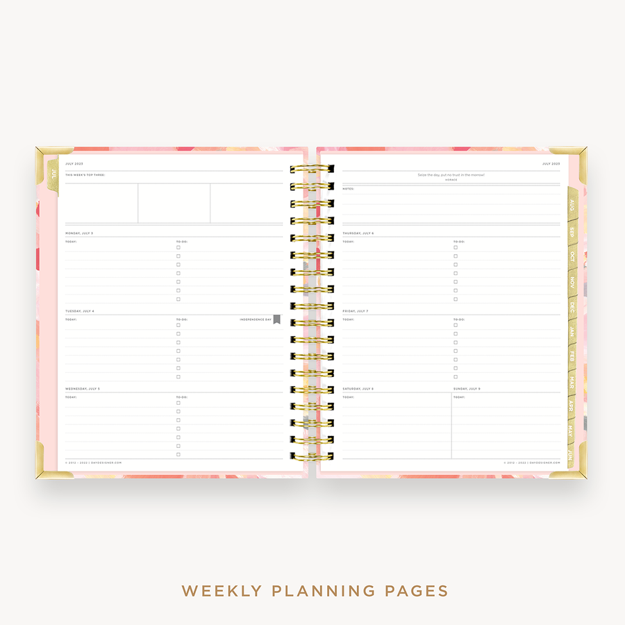 Day Designer's 2023 Weekly Planner Sunset with weekly planning page.