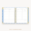 Day Designer's 2023-24 Daily Mini Planner Serenity Tile with daily planning page.