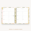 Day Designer's 2023-24 Weekly Planner Orange Blossom with weekly planning page.
