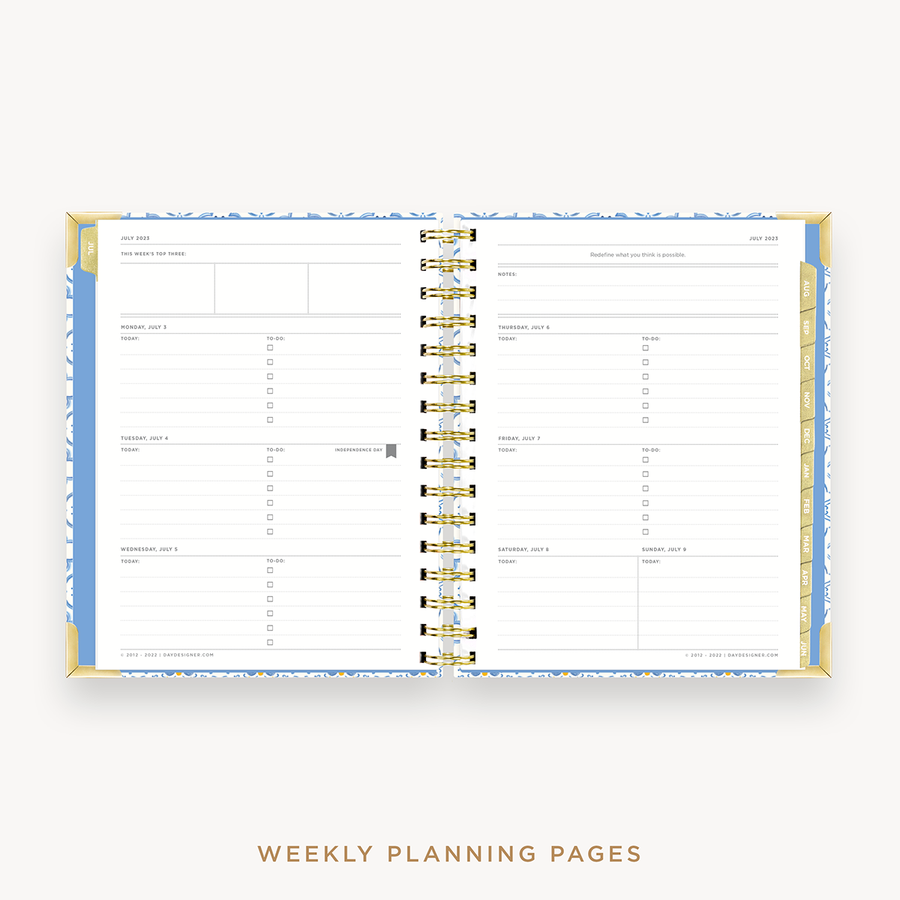 Day Designer's 2023 Weekly Mini Planner Casa Bella with weekly planning page.