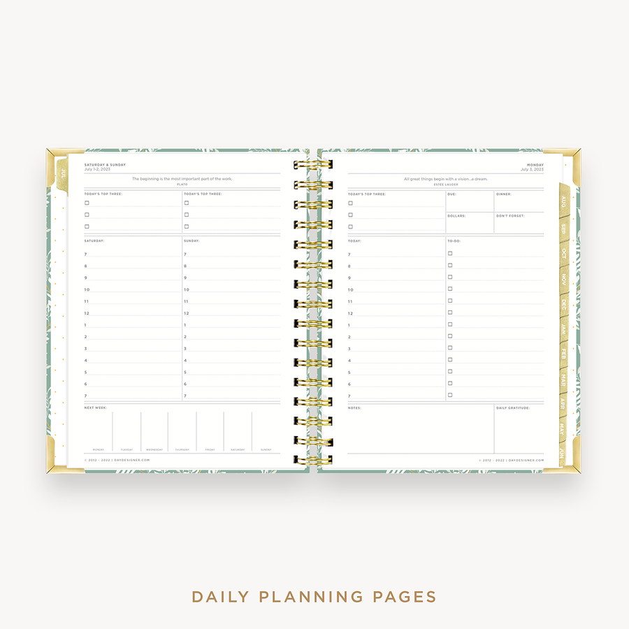 Day Designer's 2023-24 Daily Mini Planner Graceful with daily planning page.