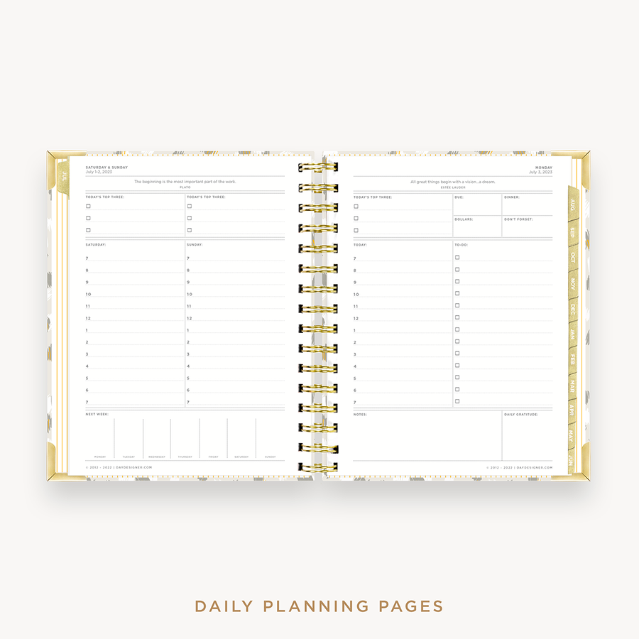 Day Designer's 2023-24 Daily Mini Planner Chic with daily planning page.