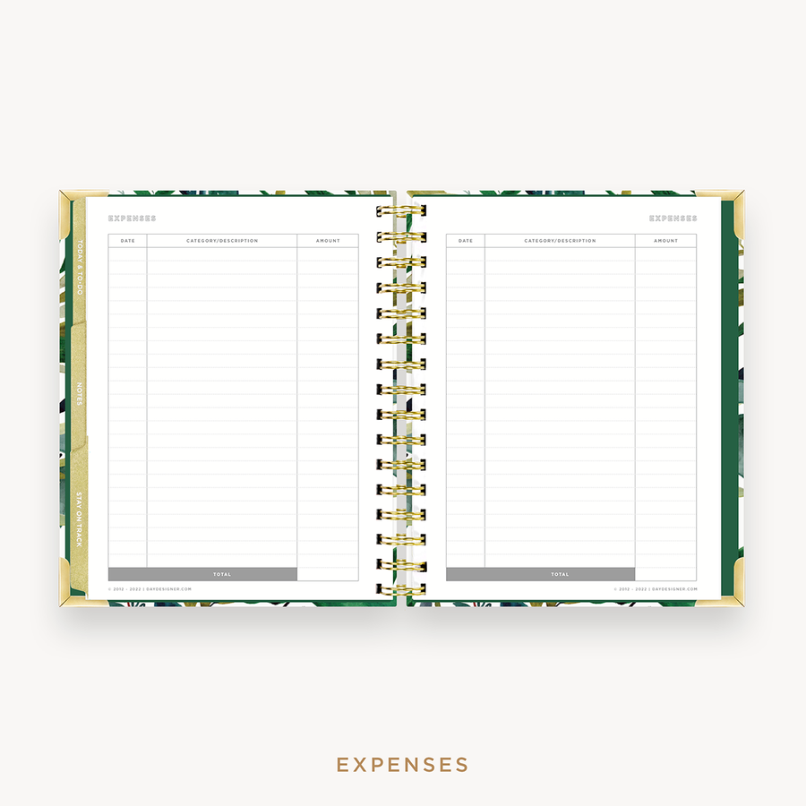 Day Designer's 2023 Weekly Mini Planner Bali with expense tracking page.