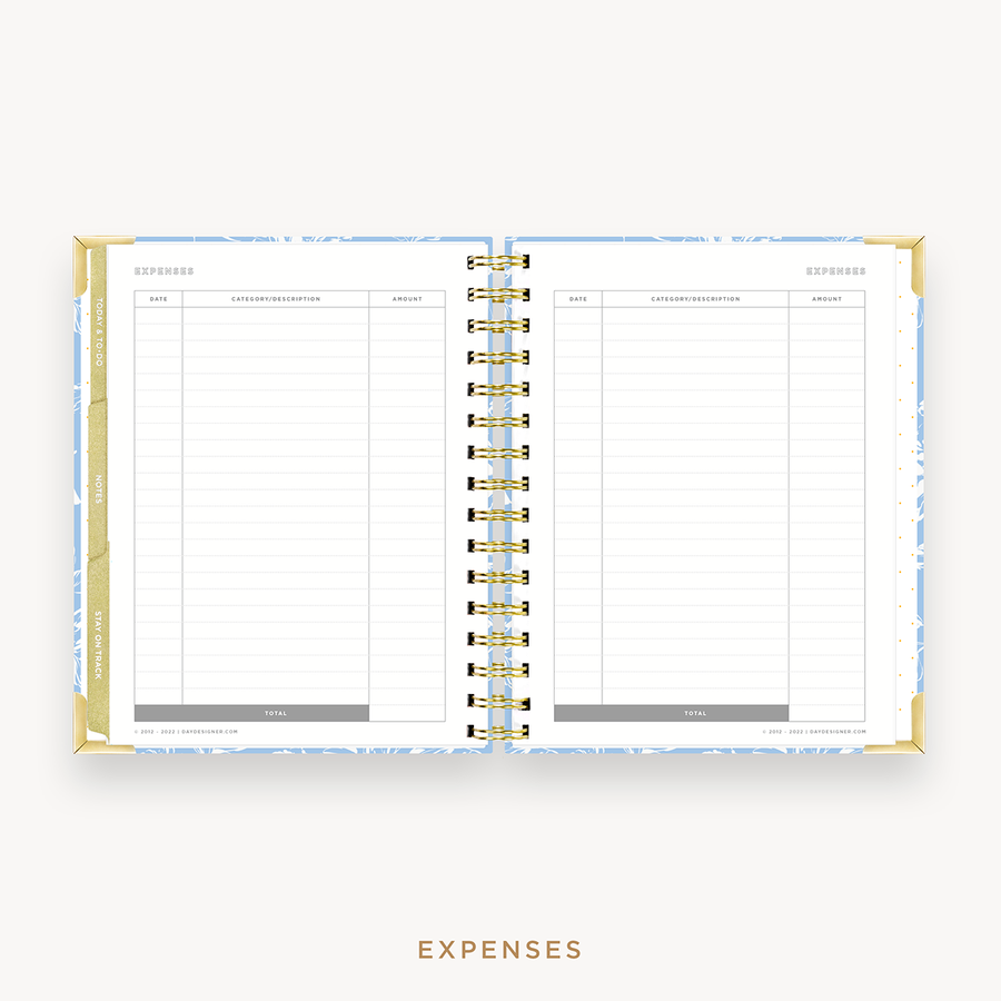 Day Designer's 2023 Weekly Mini Planner Annabel with expense tracking page.