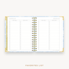 Day Designer's 2023 Weekly Mini Planner Annabel with movie and book tracking page.
